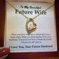 To My Beautiful Future Wife - I LOVE YOU - Forever Love Necklace(Yellow & White Gold Variants)