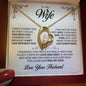 To My Wife - LOVE - Forever Love Necklace (Yellow & White Gold Variants)