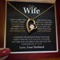 To My Wife - LOVE - Forever Love Necklace (Yellow & White Gold Variants)