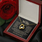 To My Wife - LOVE - Forever Love Necklace (Yellow & White Gold Variants)