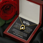 To My Wife - LOVE - Forever Love Necklace (Yellow & White Gold Variants)