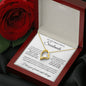 To My Beautiful Soulmate _ I LOVE YOU FOREVER & ALWAYS - Forever Love Necklace (Yellow & White Gold Variants)
