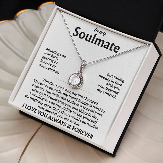 Soulmate Meeting You - Eternal Hope Necklace (14k white gold finish)