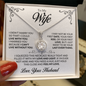 To My Wife - LOVE - Eternal Hope Necklace (14k white gold finish)