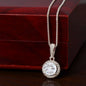 To My Soulmate _ I'LL BE WITH YOU FOREVER - Eternal Hope Necklace (14k white gold finish)