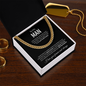 To My Man - I Love You Forever And Always - Cuban Link Chain (stainless steel & 14K yellow gold variant)