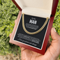 To My Man - I Love You Forever And Always - Cuban Link Chain (stainless steel & 14K yellow gold variant)