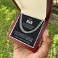 To My Man - I Love You Forever And Always - Cuban Link Chain (stainless steel & 14K yellow gold variant)