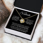 To My Soulmate - I'LL BE WITH YOU FOREVER - Love Knot Necklace (Yellow & White Gold Variants)