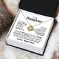 Daughter - Never forget that... - Dad - Love Knot Necklace (Yellow & White Gold Variants)