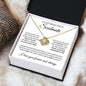 To My Beautiful Soulmate _ I LOVE YOU FOREVER & ALWAYS - Love Knot Necklace (Yellow & White Gold Variants)