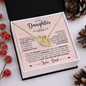 Daughter - Never Forget That... - Dad - Interlocking Hearts Necklace (Yellow & White Gold Variants)