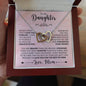 Daughter - Straighten Your Crown - Mom - Interlocking Hearts Necklace (Yellow & White Gold Variants)