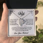 To My Wife - LOVE - Forever Love Necklace (Yellow & White Gold Variants)