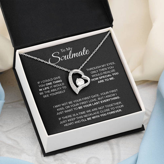 To My Soulmate - I'LL BE WITH YOU FOREVER - Forever Love Necklace (Yellow & White Gold Variants)