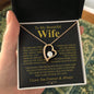 To My Beautiful Wife - I LOVE YOU FOREVER & ALWAYS - Forever Love Necklace (Yellow & White Gold Variants)