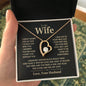To My Wife - LOVE - Forever Love Necklace (Yellow & White Gold Variants)