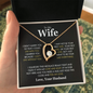 To My Wife - LOVE - Forever Love Necklace (Yellow & White Gold Variants)