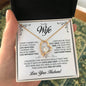 To My Wife - LOVE - Forever Love Necklace (Yellow & White Gold Variants)